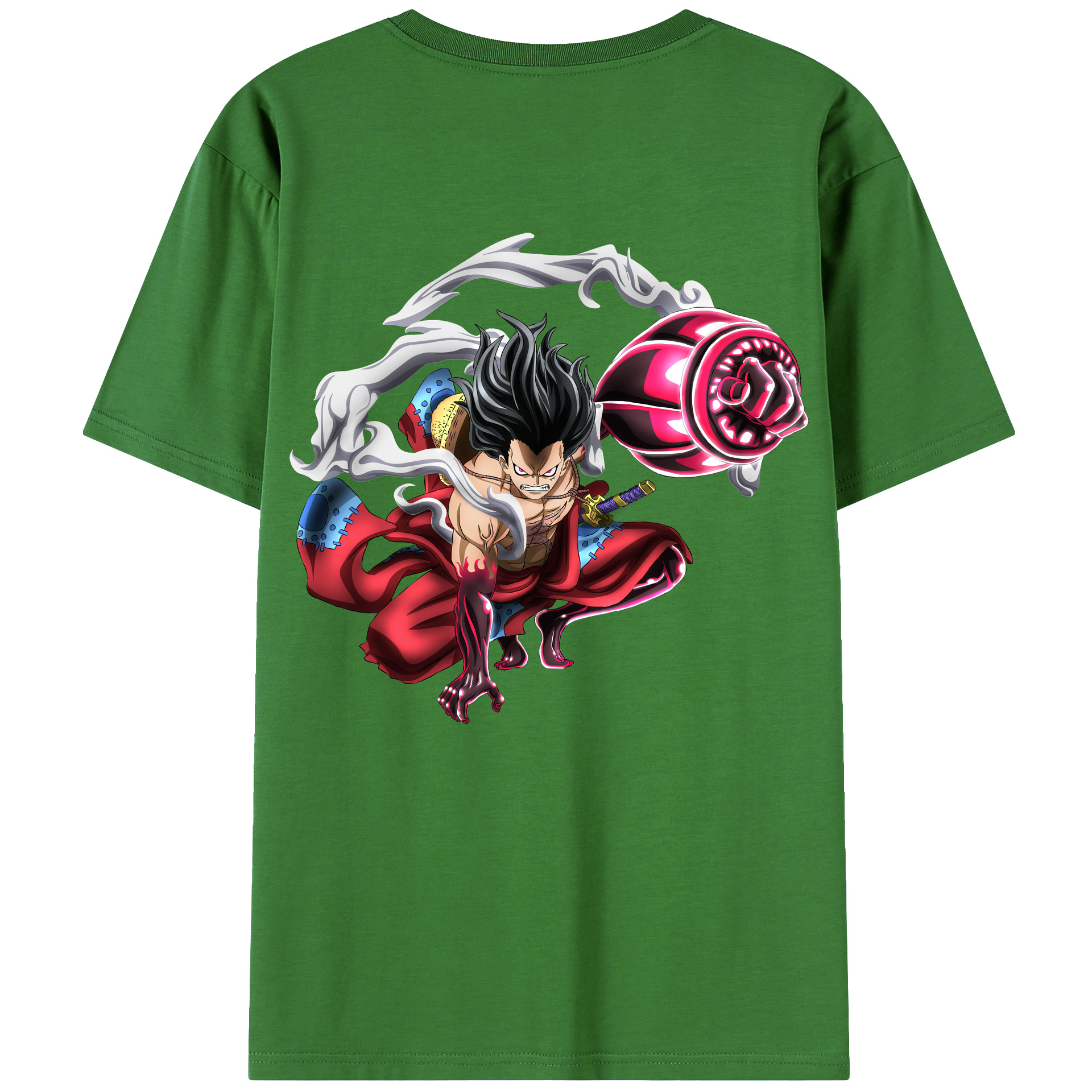 ワンピース モンキー・D・ルフィ ONE PIECE Monkey D. Luffy レディース半袖Tシャツ(バックプリント)